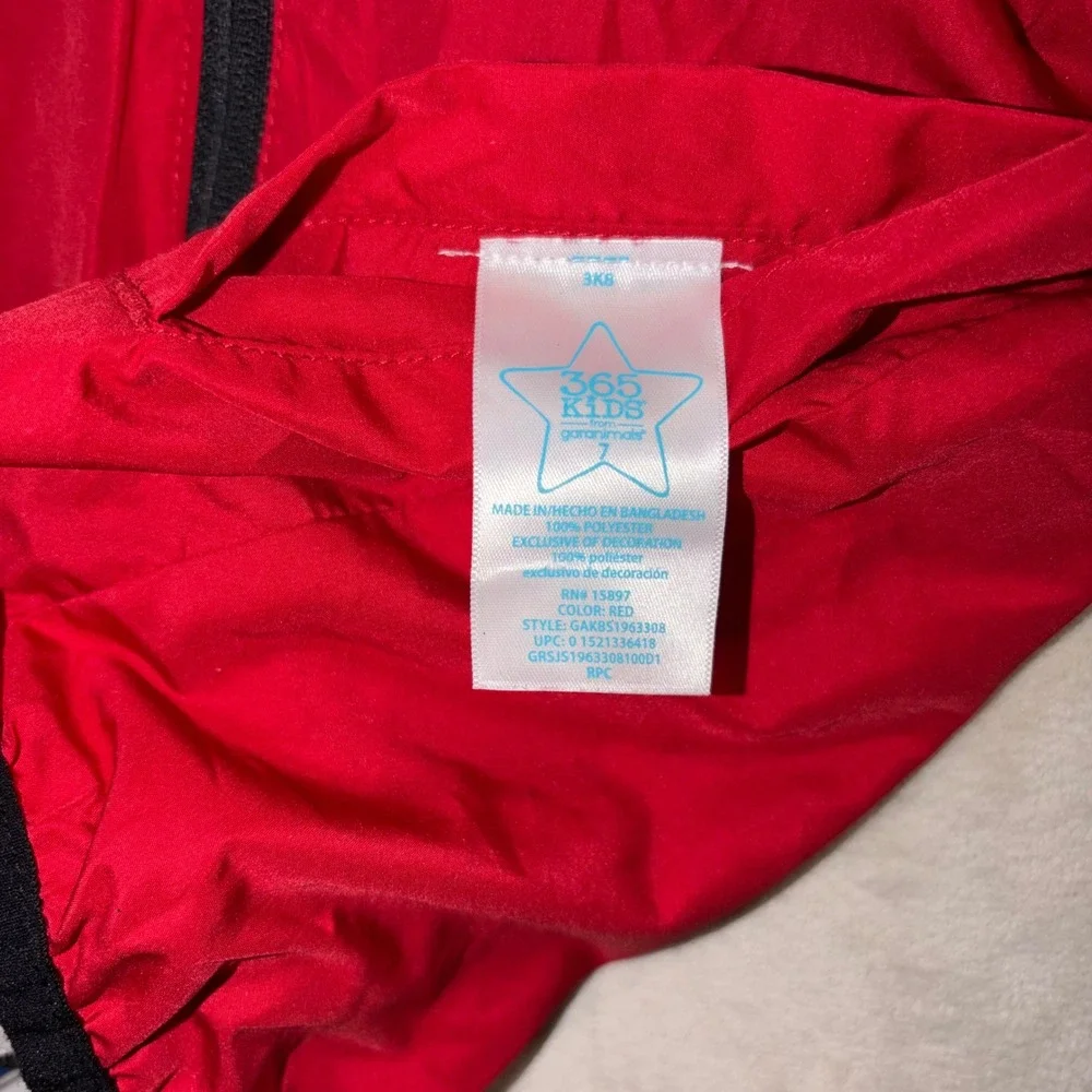 365 Kids Garanimals Reversible Monster Surf Windbreaker Jacket Red White Size 7